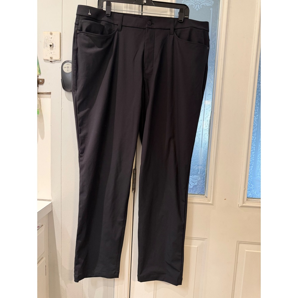 Lululemon ABC Classic Fit Pant 40 Black Warpstreme Trousers LM5AQ8S